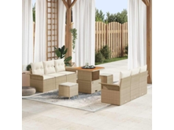 Vidaxl Conjunto De Sofá De Jardim 9 Unid. 8-número De Lugares