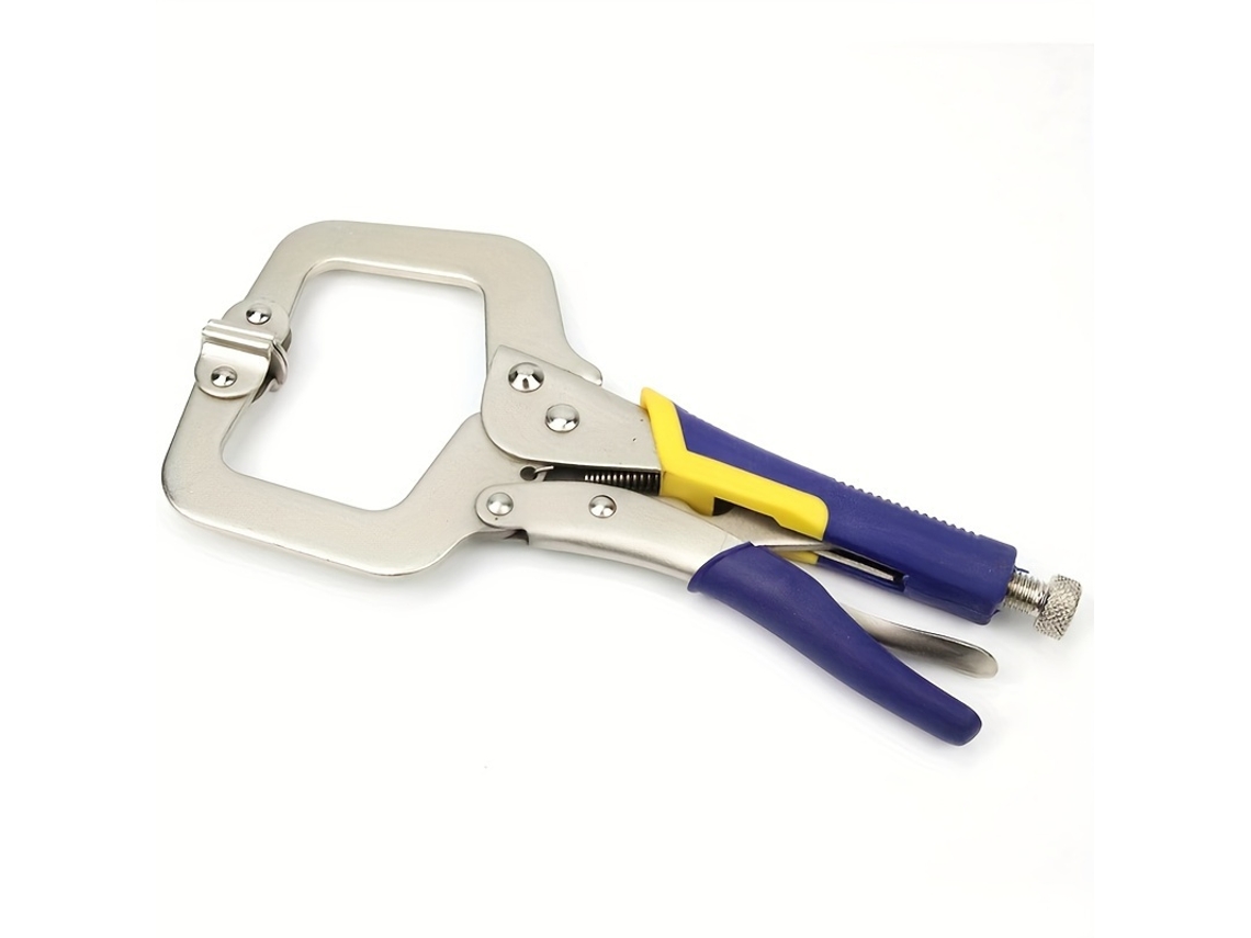 Conjunto De Grampos De Face Metálicos Reforçados Com Grampos Tipo C Ajustáveis, Ideais Para Trabalhos Em Madeira E Soldagem.