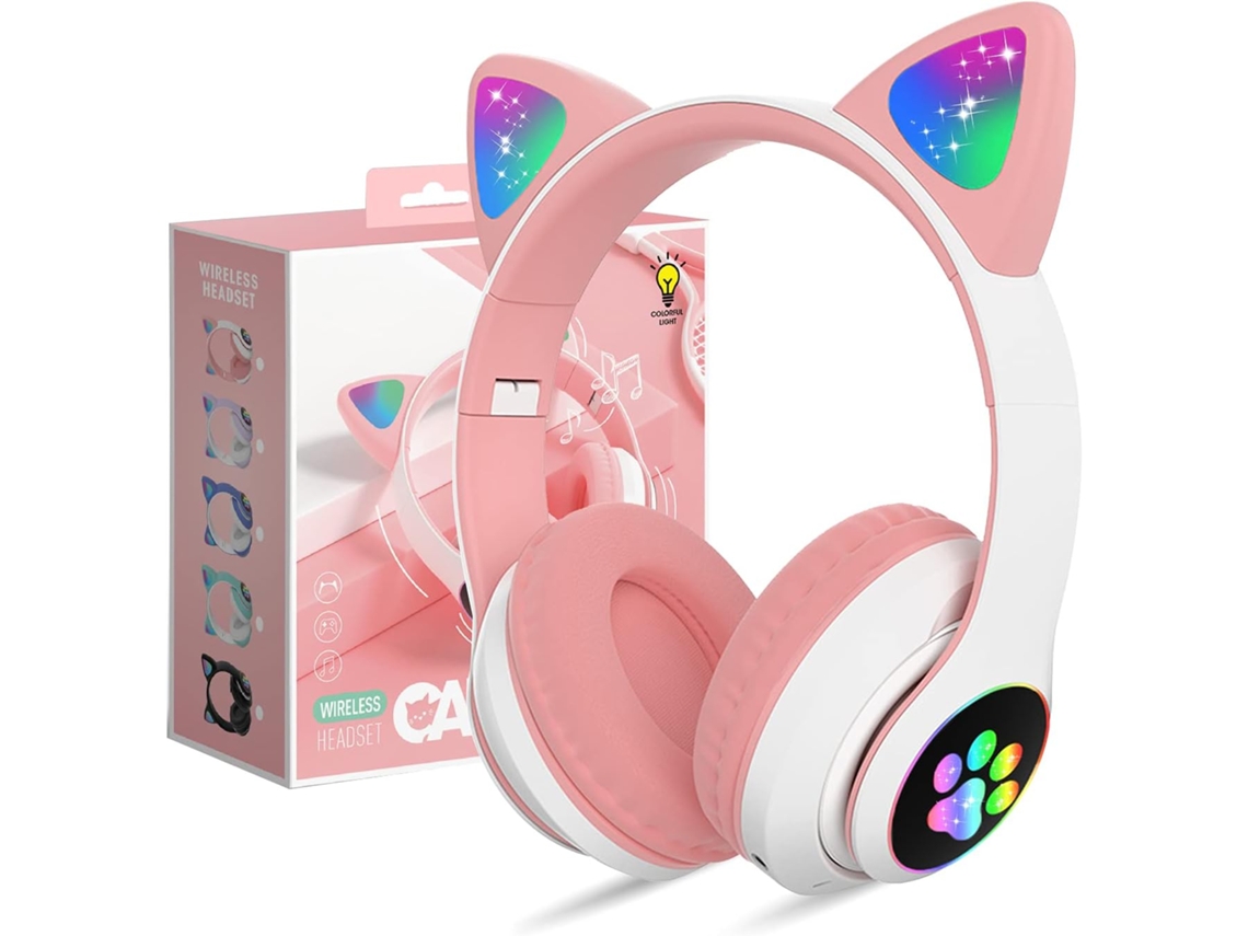 Auriculares Sem Fio Dobráveis Orelhas Luzes Led Ehstmind Bluetooth