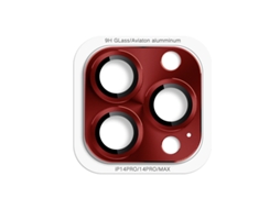A Película Metálica Para Lentes É Adequada Paracapa Protetora Vermelha Com Estampa De Cd Para Iphone 17 Pro