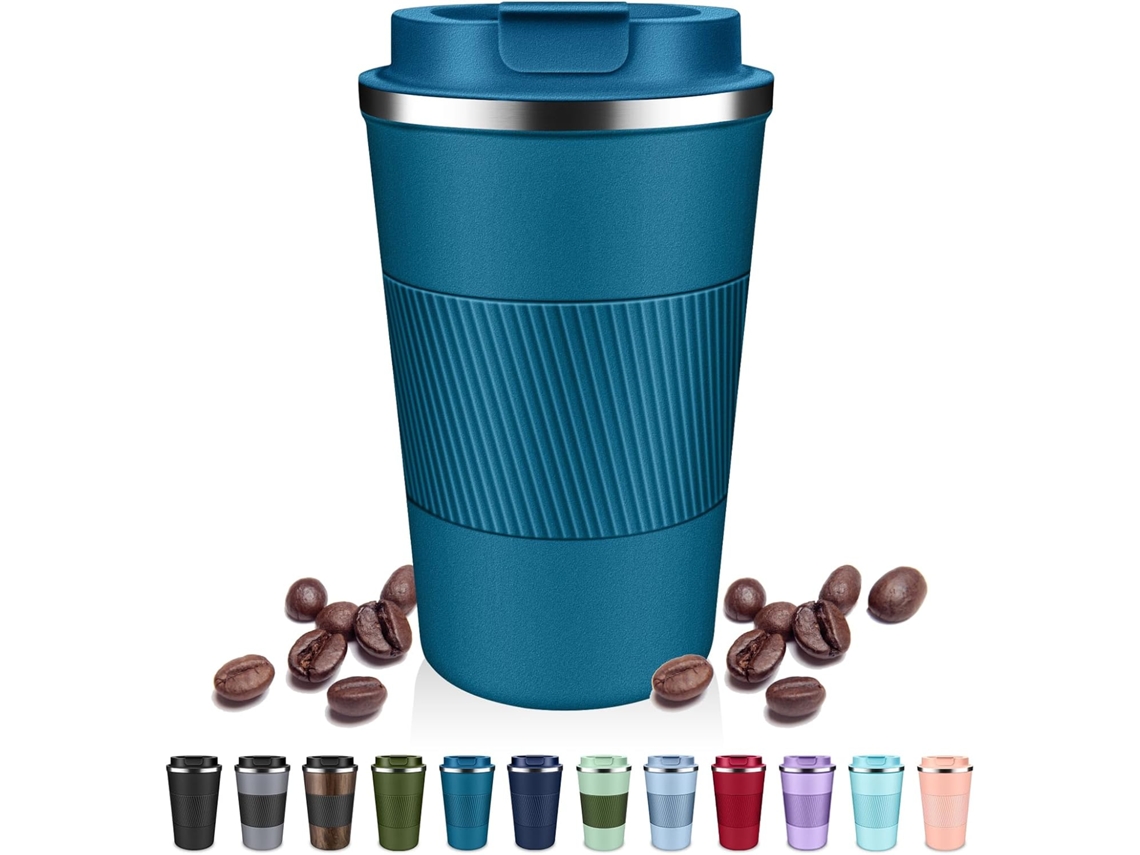 Caneca Térmica De Aço Inoxidável , Capacidade De 510ml, Ideal Para Café E Chá Azul Hexinyigjly