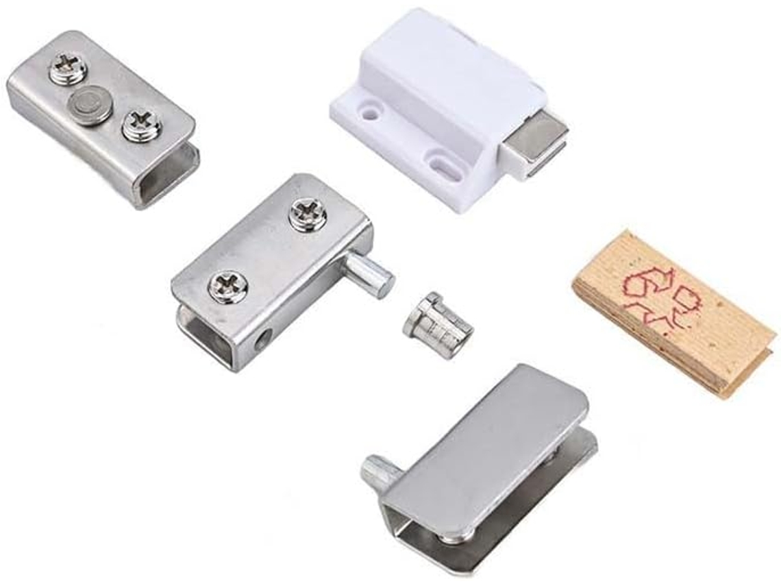 Fecho Magnético De Aço Inoxidável Para Porta Única Com Furo Resistente À Ferrugem Ideal Portas Armário, Portas De Vidro