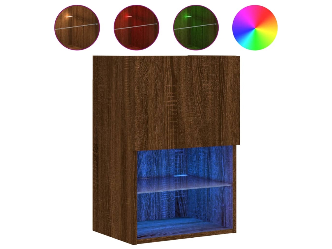 Tv Cabinet, Tv Cabinets Vidaxl Marrom Madeira Processada (40.5 X 30 X 60 Cm)