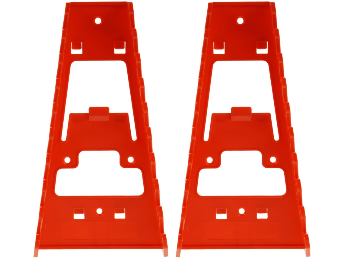 Organizador De Parede, Solução Versátil Para Ferramentas Em Plástico, Conjunto De 2 Peças, Vermelho