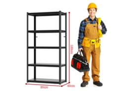 Estante Metálica 5 Níveis 160cm, Capacidade 650kg, Industrial, Ajustável, Aço, 160x80x40cm, Para Garagem, Depósito E Casa.