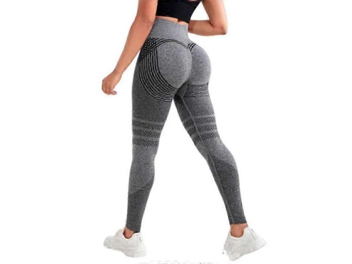 Leggings Anticelulite De Cintura Alta Levanta Nádegas Com Controle Abdominal Para Ginástica E Exercícios Gris Claro Xxl