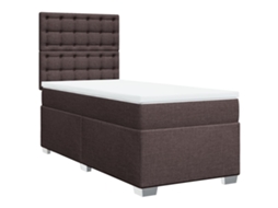 Box Spring Bed, Box Spring Beds Vidaxl Marrom Tecido (100 X 200 Cm)