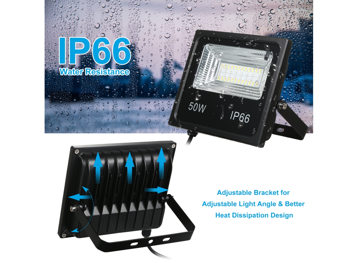 2026 lâmpada de Inundação Led Rgbcw 15w/25w/50w 64leds 85 265v Ip66 Controle App/música/temporizador para Exteriores Pátio Jardim