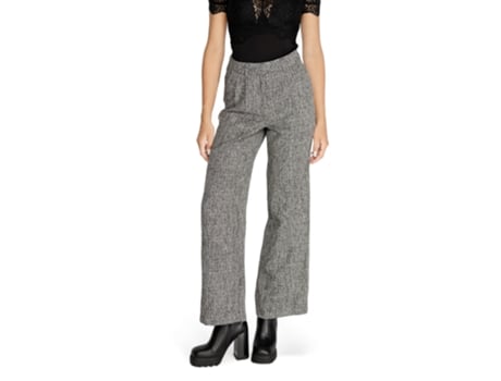 Calças De Mulher Vila Clothes Vievie Hw Wide Leg Preto (36)