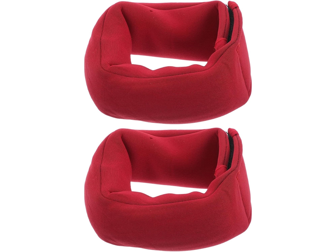 Conjunto De 2 Pulseiras De Peso Ajustáveis Vermelhas Para Pulsos E Tornozelos, Com Tecido Antiderrapante