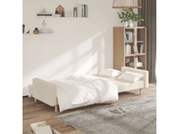 Sofá cama de 2 Lugares Tecido Cor Creme SYFAX