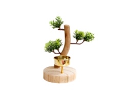 Vasário de Velas Bonsai Madeira Estilo Pastoral