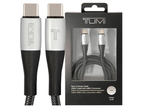 Cabo Usb C Tumi Para Macbook Iphone 12 13 14 15 1,5 M De Carregamento Rápido