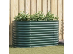 Vidaxl Cama Elevada Verde 160 X 80 X 81 Cm Aço