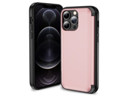 Suporte Casa Para Iphone 12 Pro Pele Sintética Rosa
