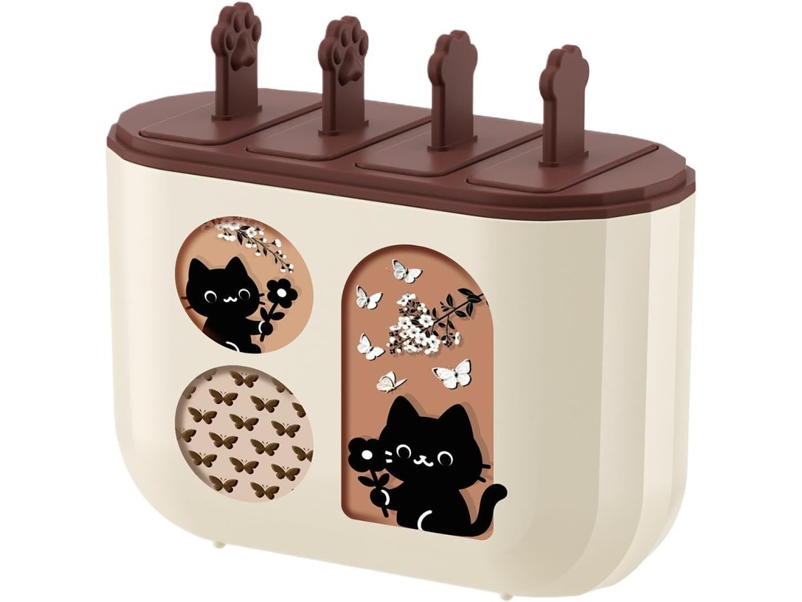 Formas De Picolé Diy Monkey Freezer, 4 Cavidades, Fácil De Desenformar