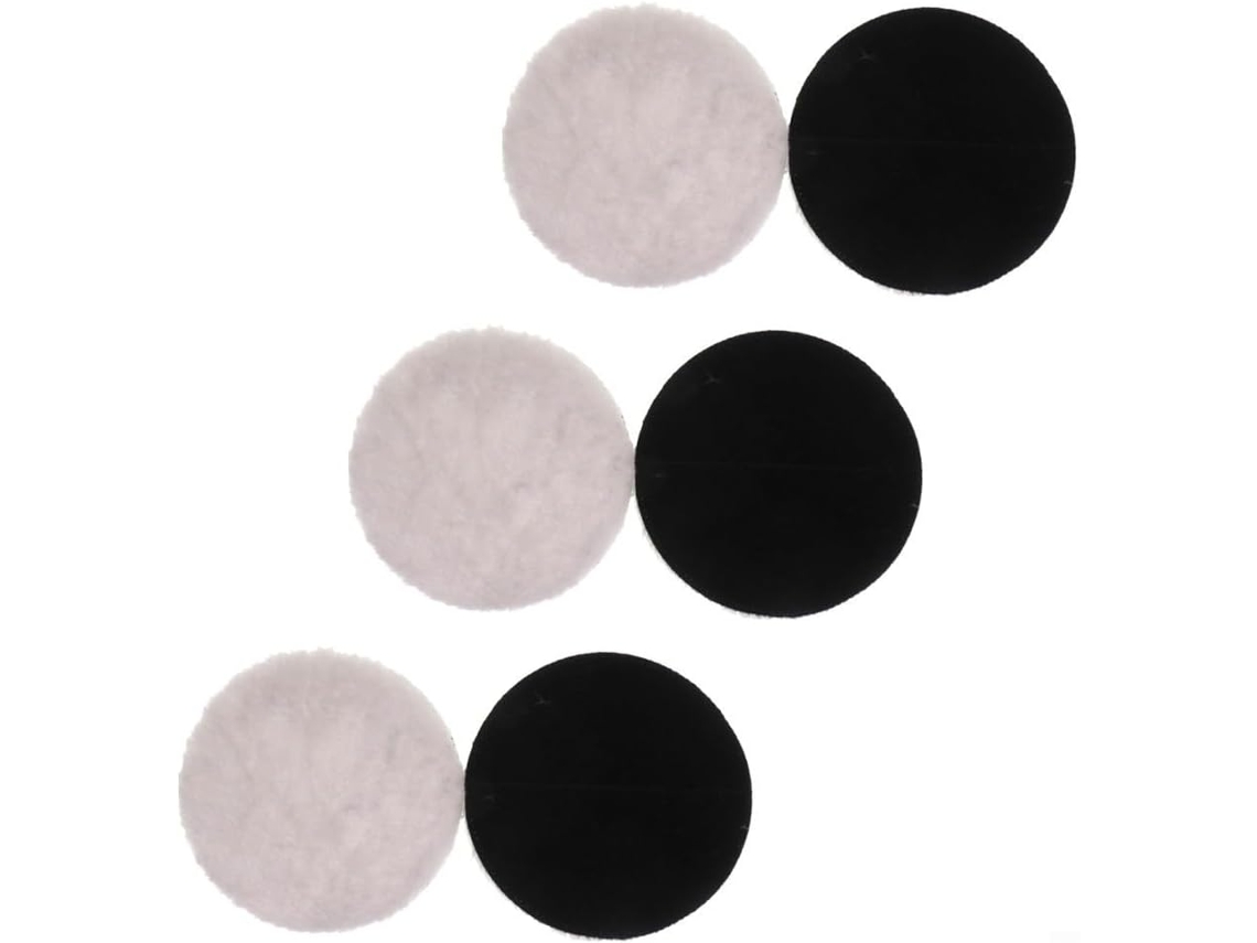 Conjunto De 6 Discos Polimento Lã 125 Mm Para Carros, Eficazes