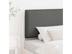 Vidaxl Cabeceira Estofada Com Cabeceira Branco E Cinza Claro 90 Cm