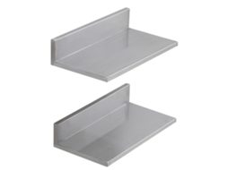 Prateleira de Aço Inoxidável 406x218 Mm, Flutuante Parede com Protetor Contra Respingos, Capacidade Carga 20 Kg, Resistente para Restaurantes,