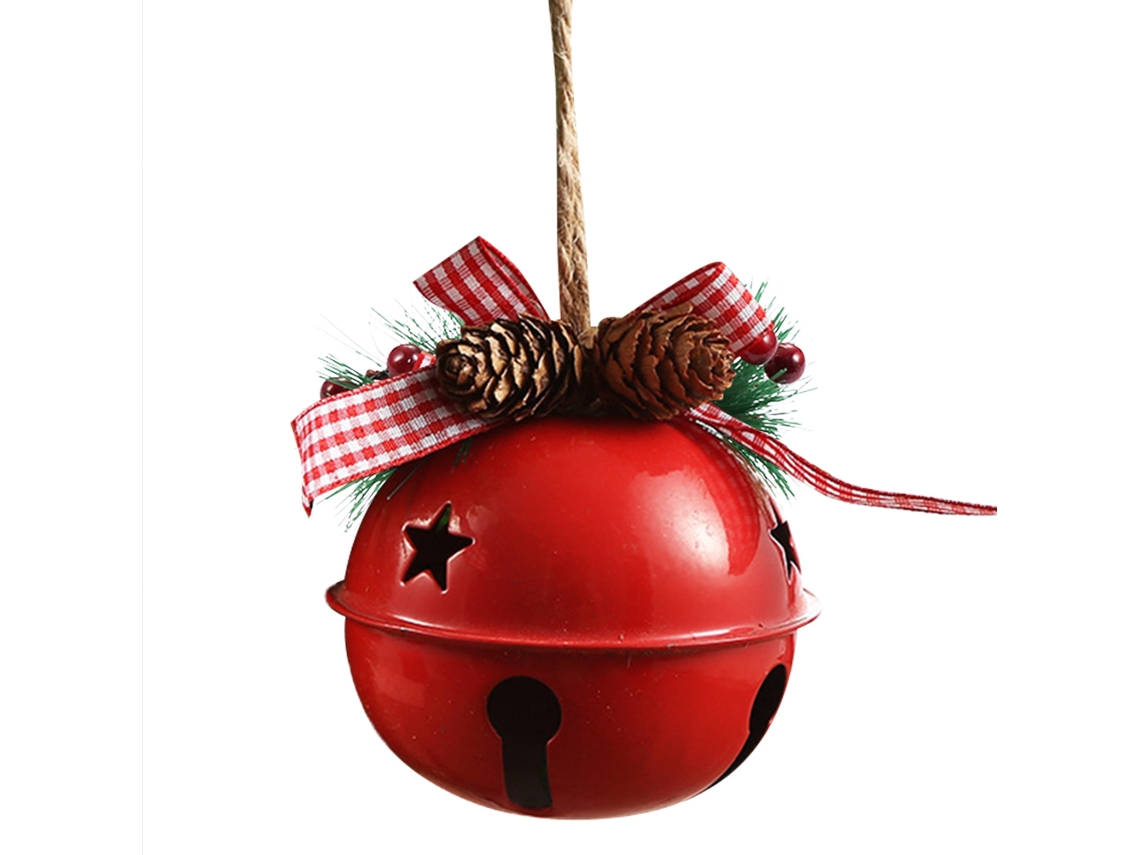 Pingentes de Sino de Natal para Árvore, Ferro, Decorativos para Festas de Natal, Casamentos e Aniversários S/MARCA