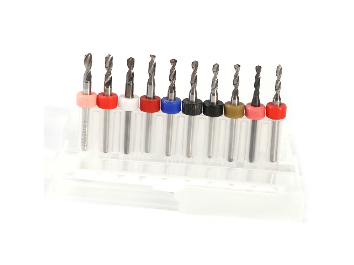 10pcs Brocas de Micro Perfuração Carbeto para Placa de Circuito Impresso Pcb Cnc 2.1mm 3.0mm