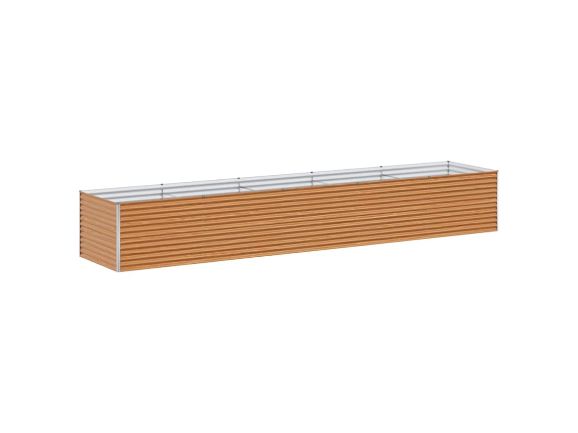 Conjunto 1 Cama De Jardim Vidaxl Castanho Aço (485 X 100 X 68 Cm)