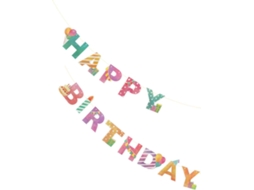 Faixa de Aniversário Inoomp para Meninas, Decoração de Festa, Faixa de Papel para Pendurar "dream Happy Birthday", Kit CHABERLU