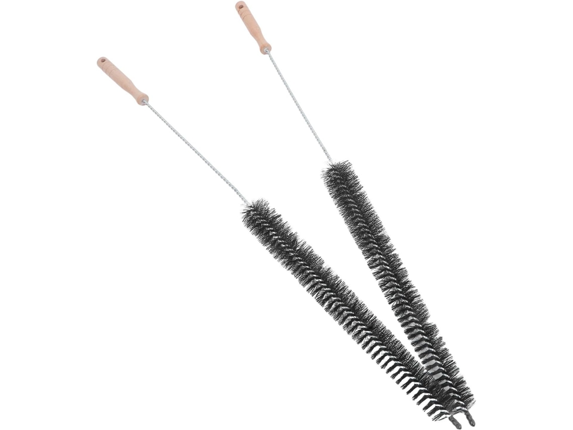 Escova De Limpeza Para Doméstica Prática Máquinas Lavar E Secar Roupa, Conjunto De 2 Peças, Preta, Com Cabo De Aço