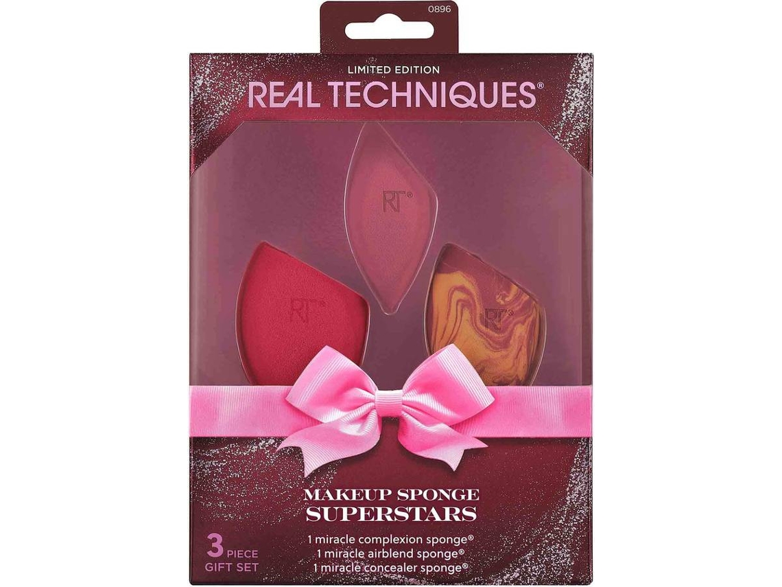 Conjunto de Maquilhagem REAL TECHNIQUES Makeup Sponge Superstars (3 peças)