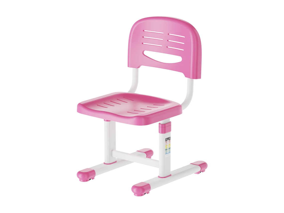 Cadeira De Criança Sauda Regulável Em Altura 75x36x46 Cm Rosa/branco [EN.CASA]