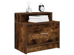 Vidaxl Mesa De Cabeceira Com Gaveta 51x31x47 Cm Carvalho Fumado