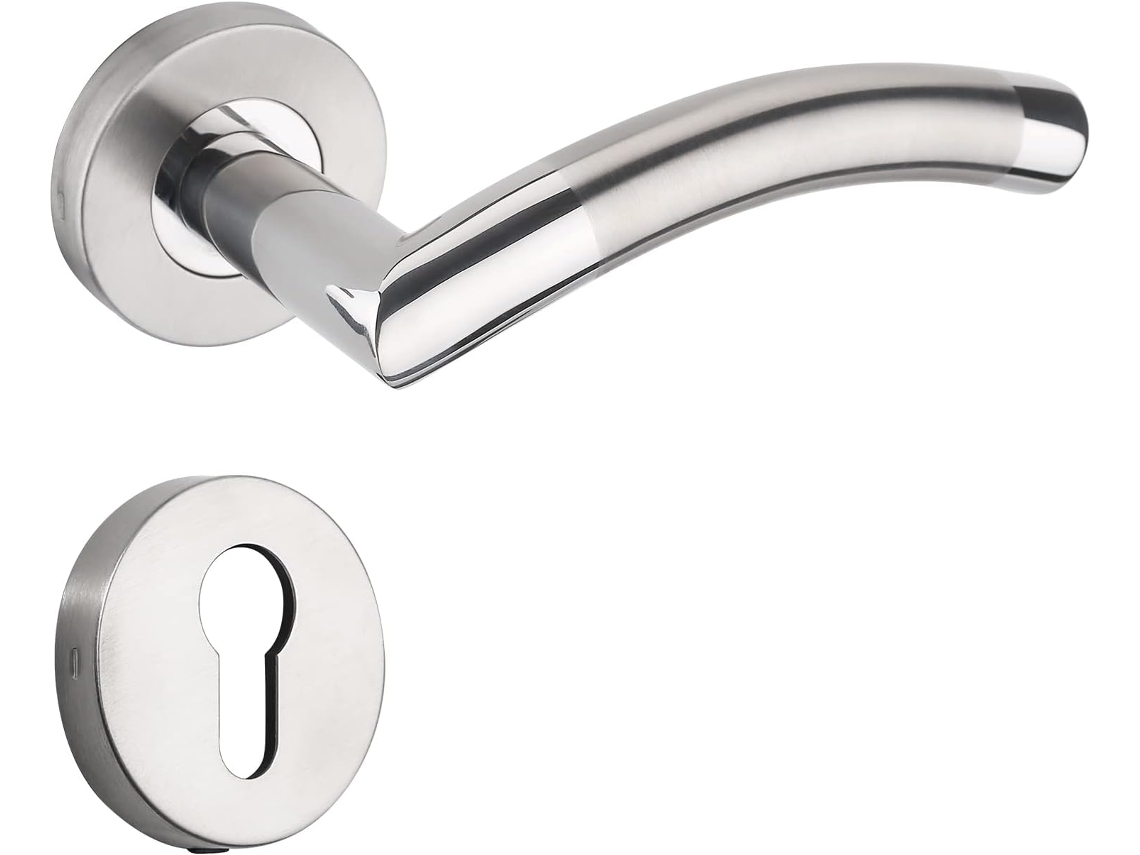 Maçaneta Interna Para Porta (conjunto De 1 Peça) | Maçaneta Para Porta Em Aço Inoxidável | Maçaneta Para Porta Interna Com Guirlanda