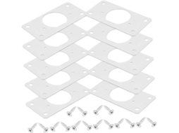 Conjunto De 10 Placas Aço Para Reparo Móveis, Armários E Portas