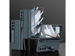 25-26 For Samsung Galaxy Z Fold 6 Case With Magnetic Hinge Protection Hidden S-pen Slot, Built-in Front Screen Kicstand Protective Case