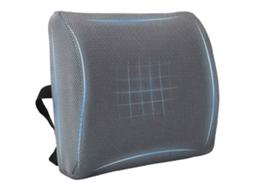 Vidaxl Almofada Lombar Cinzento Espuma De Memória 36 X 30 X 12 Cm