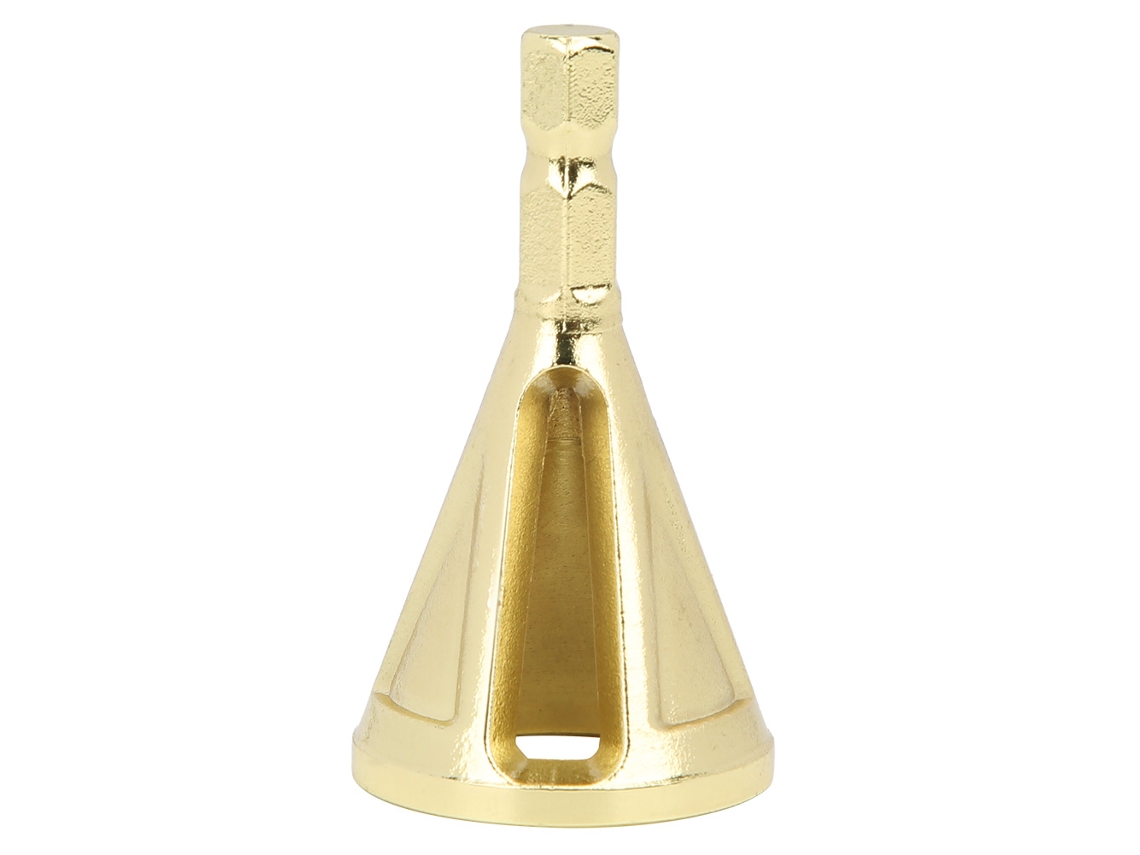 Ferramenta De Desbaste E Chanfro Externo De Aço Hss Com Cabo Hexagonal Para Furadeira Elétrica, Dourado