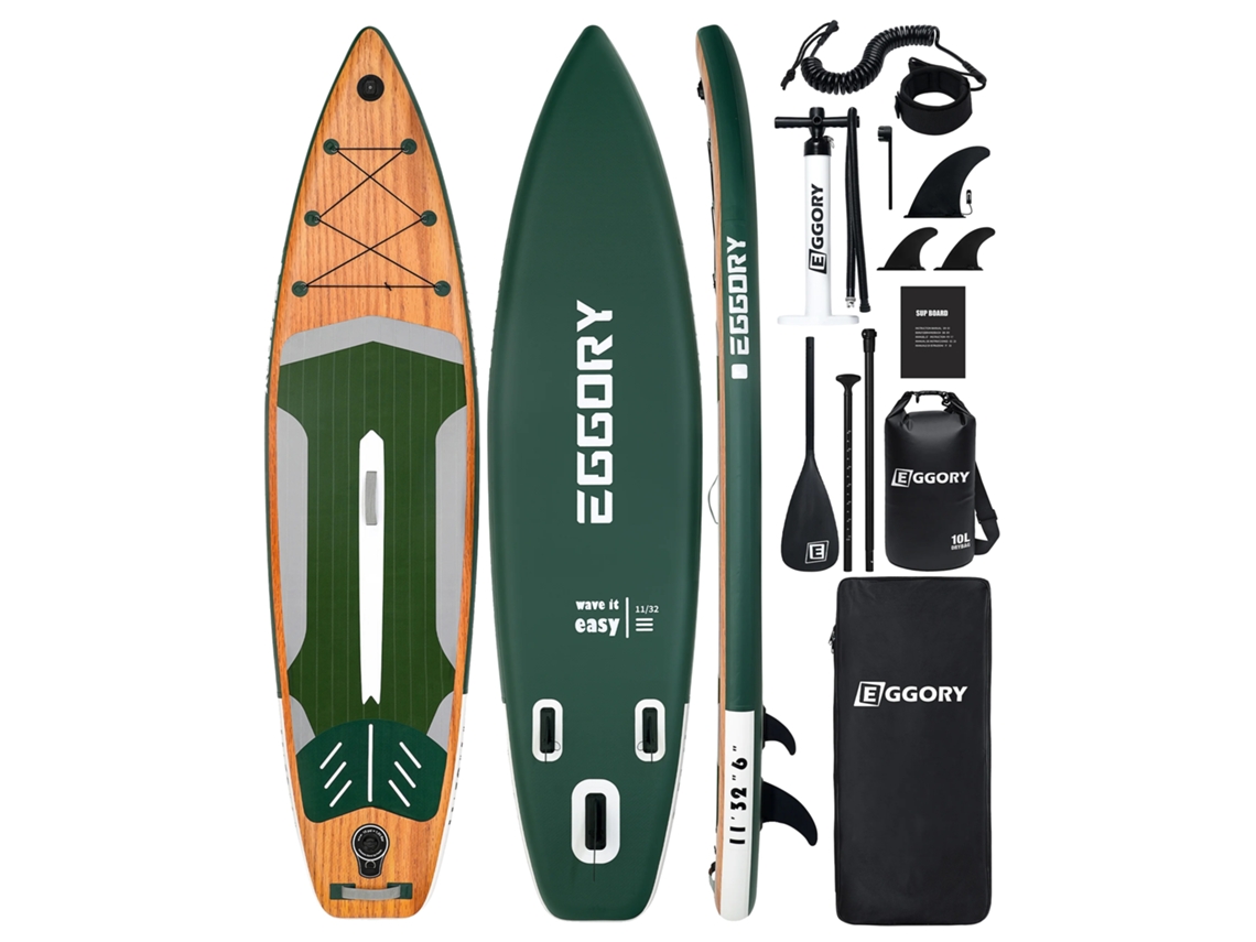Prancha de Paddle OEM, tri fin, PVC, madeira impressa