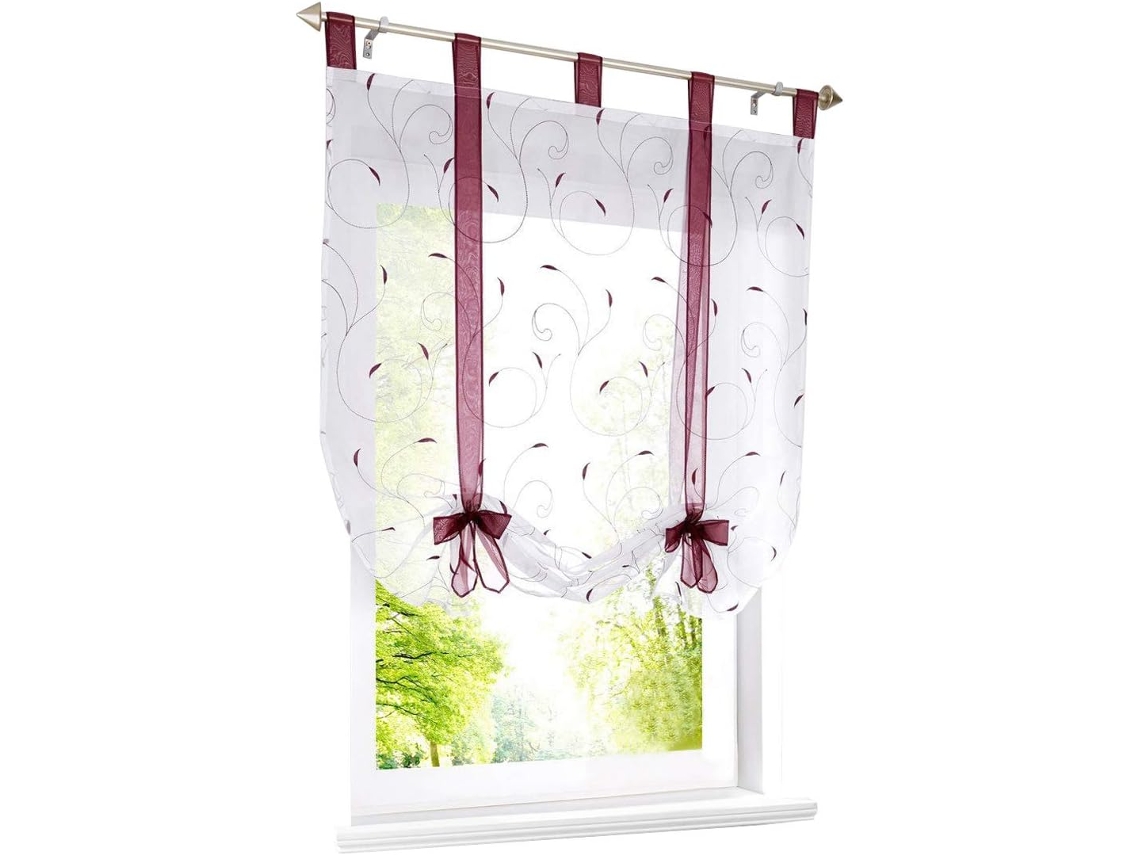 Cortina Romana Com Fita Bordada. Cortina Romana Transparente Tensionada . Aquaforge (lxa 120x140cm, Bay)