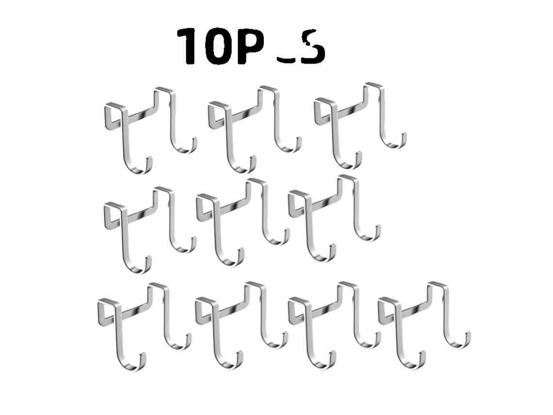 Gancho Em Forma De S, Material De Aço Inoxidável, Design Multiuso, 10pcs-mini
