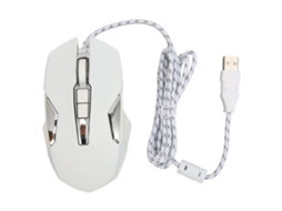 Speedy-ratón Gaming Rgb Con Cable, 7200 Dpi, Botones Programables, Retroiluminación, Software, Soporte Usb, Blanco.