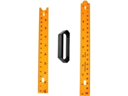Régua de plástico amarela com capa decorativa dividida para medições precisas e confortáveis, ideal para o ensino escolar.