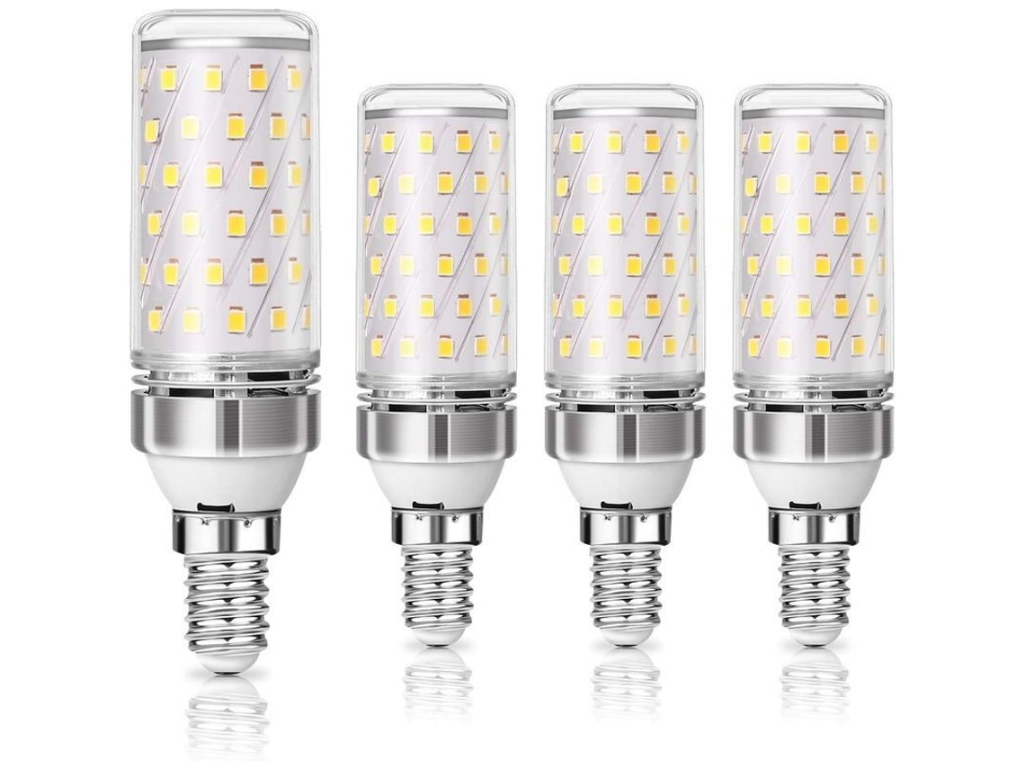 Bombilla Led E14 4 Pack 12w 1200lm Equivalente 100w 3000k Branco Quente Ac220-240v Não Regulável
