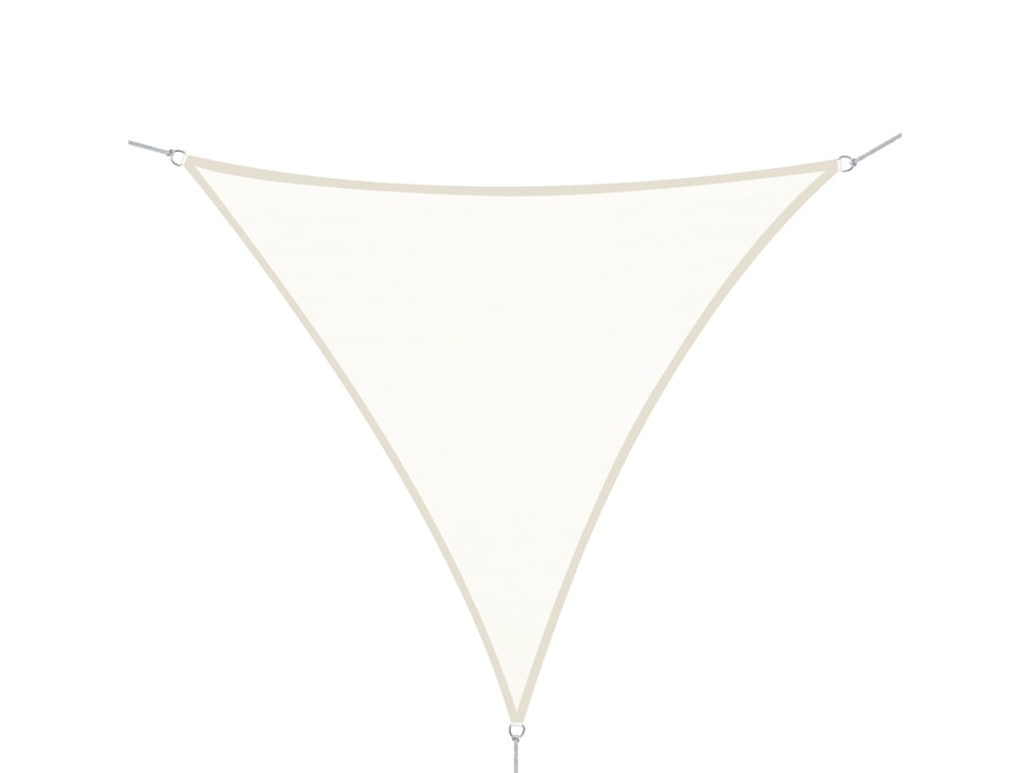 Vela de sombra triangular, poliéster creme, anti UV, 6x6x6 m ORBITRA COMMERCE