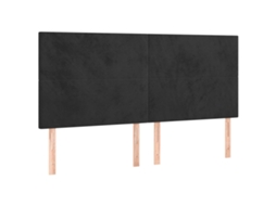 Cabeceira Preta 160x5x118/128 Cm Veludo MAISON EXCLUSIVE