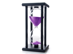Temporizador De Arena Hourglass, Reloj De Arena De Madera 60 Minutos, Morado Y Negro