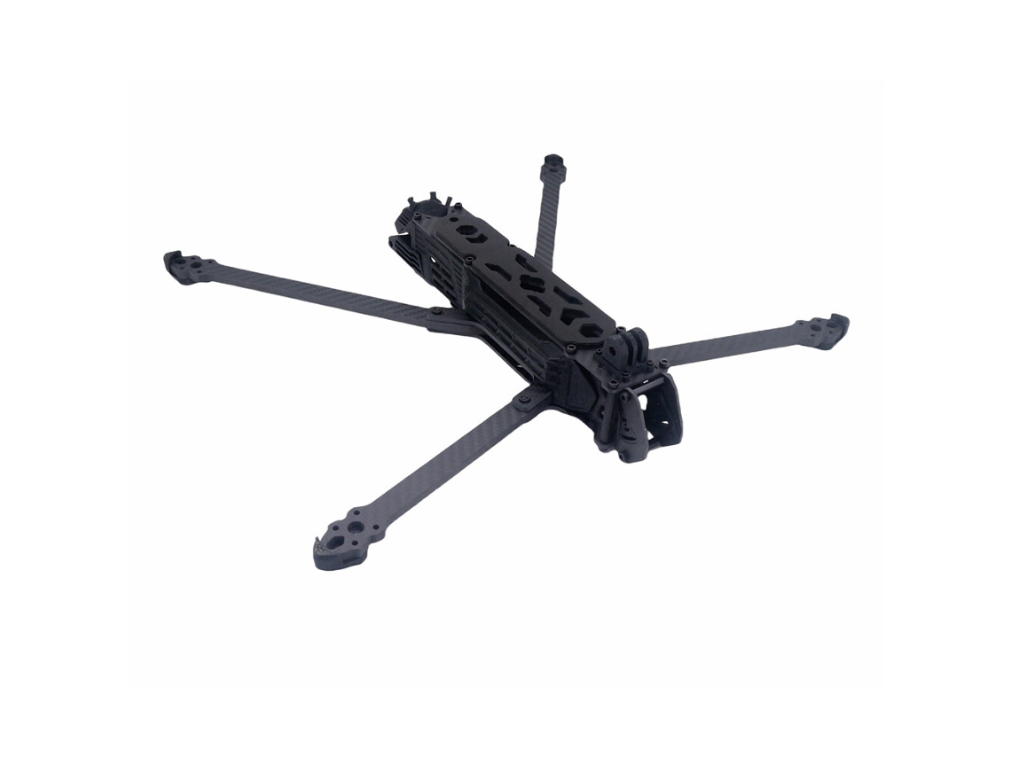 Kit de Frame Erdog Amarelo de 10 Polegadas Compatível com Drones de Corrida Fpv Dji O4 Pro / Dji O3 / Vista / Analógicos MDUG (7, 8, 9 e 10 Polegadas)