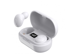 Auriculares Bluetooth True Wireless T8 Mini Estéreo 5.1 desportos com Visor Digital de Energia Branco