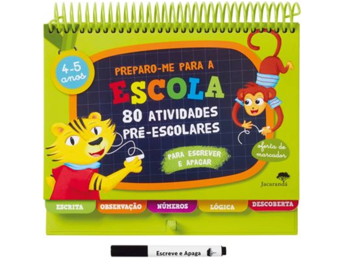 Livro Preparo-me Para A Escola - 80 Atividades Pré- Escolares - 4-5 Anos De Aavv (Português)