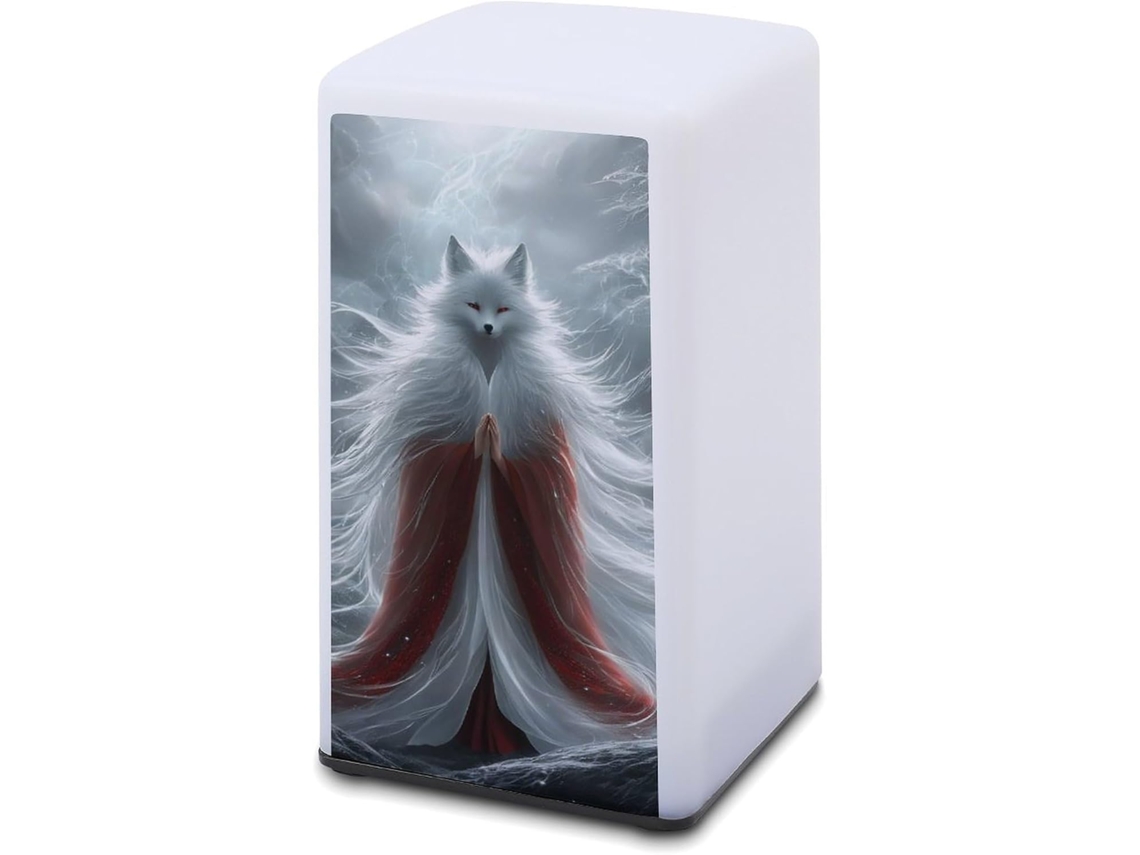 Luminária De Cabeceira Portátil Fox Spirit Alimentada Por Bateria