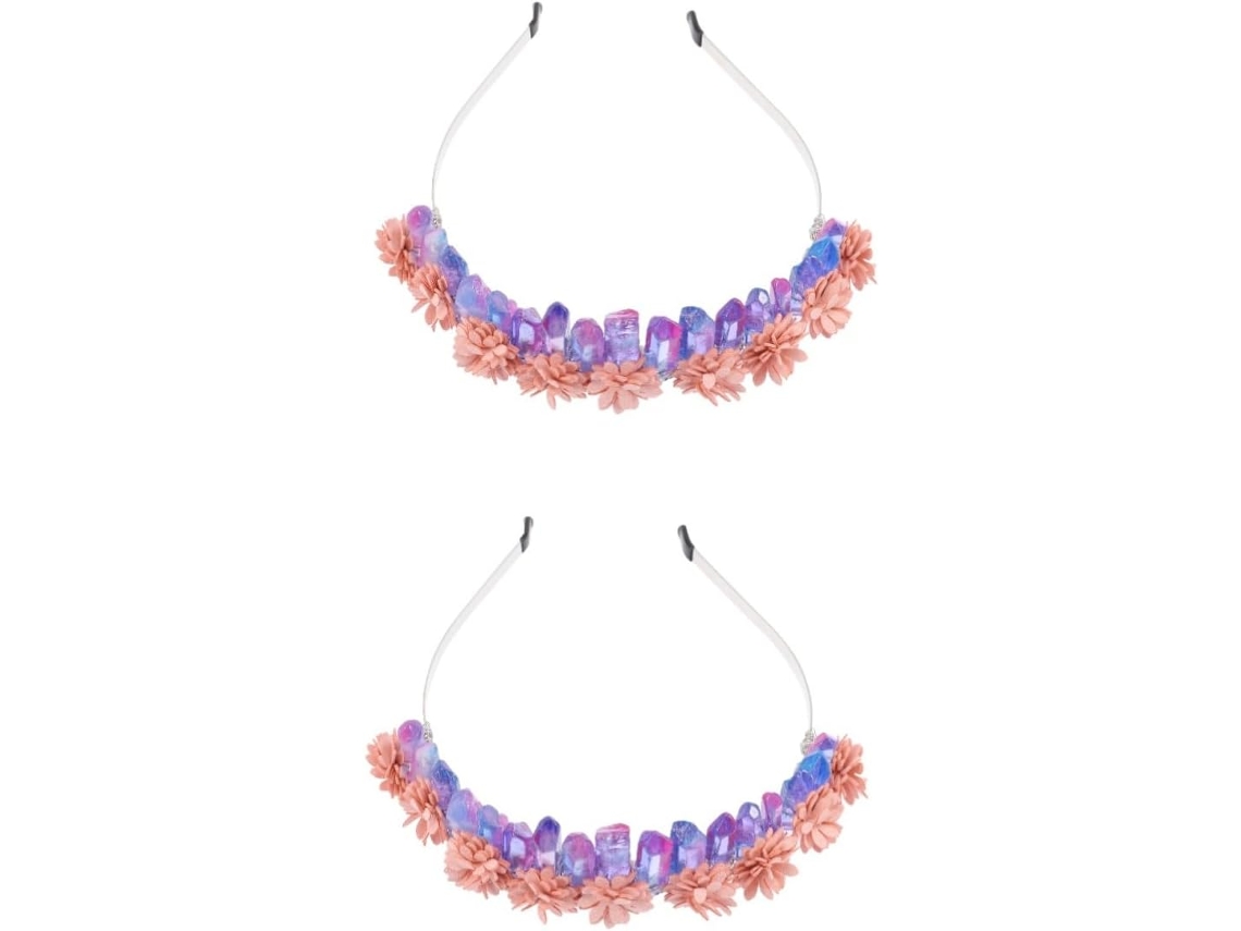 Conjunto De Coroa De Casamento Natural De 2 Peças, Tiara Elegante Com Decoração Floral Para Festas E Eventos
